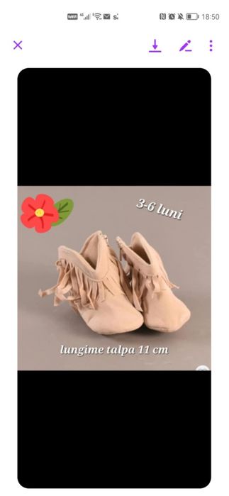 Cizmulite bebe 3-6 luni