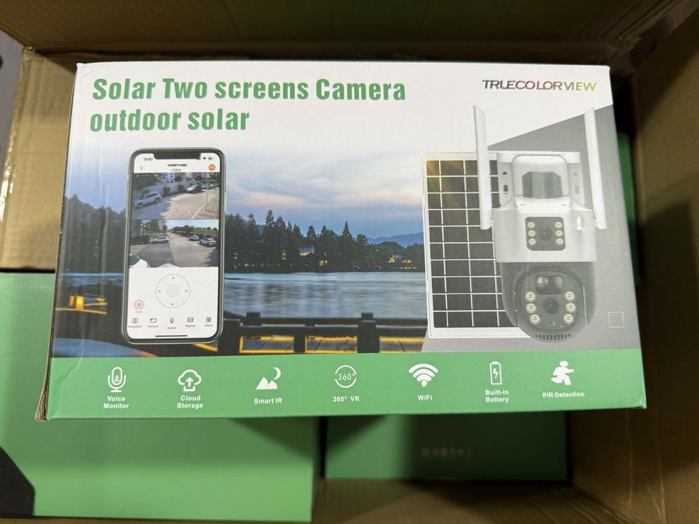 БЕПУЛ Доставка,Solar Camera V380Pro Қуёш панелли сим картали 4G камера