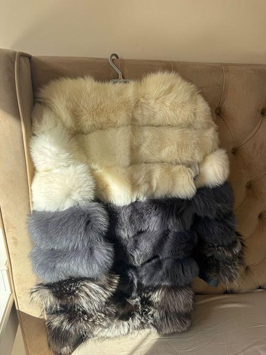 Луксозно палто от естествен косъм