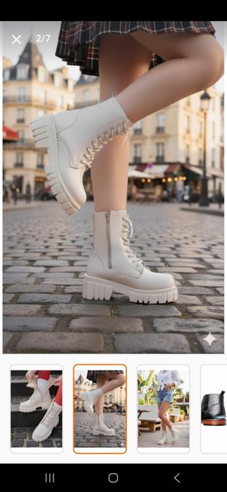 Дамски ботуши тип кубинки