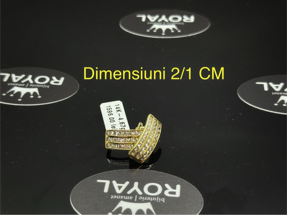 Bijuteria ROYAL : Cercei AUR 14K / 4.67 GR