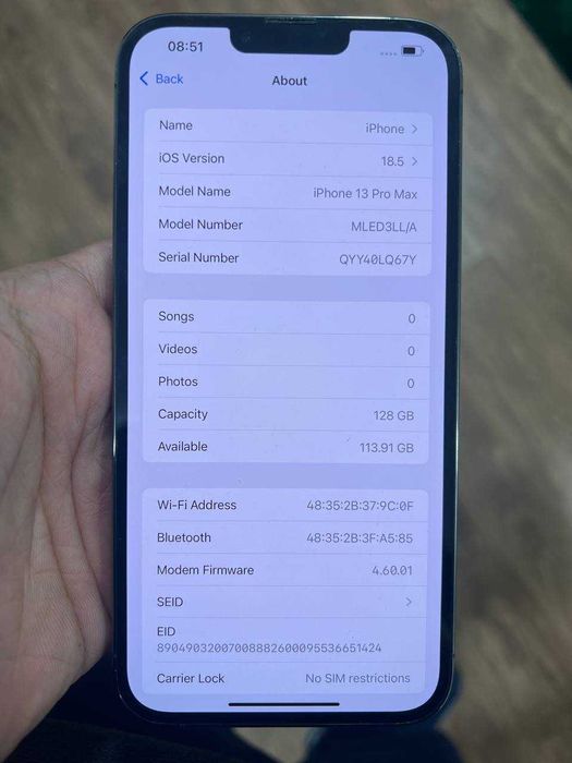 iPhone 13 Pro Max 128 GB 86% LL/A