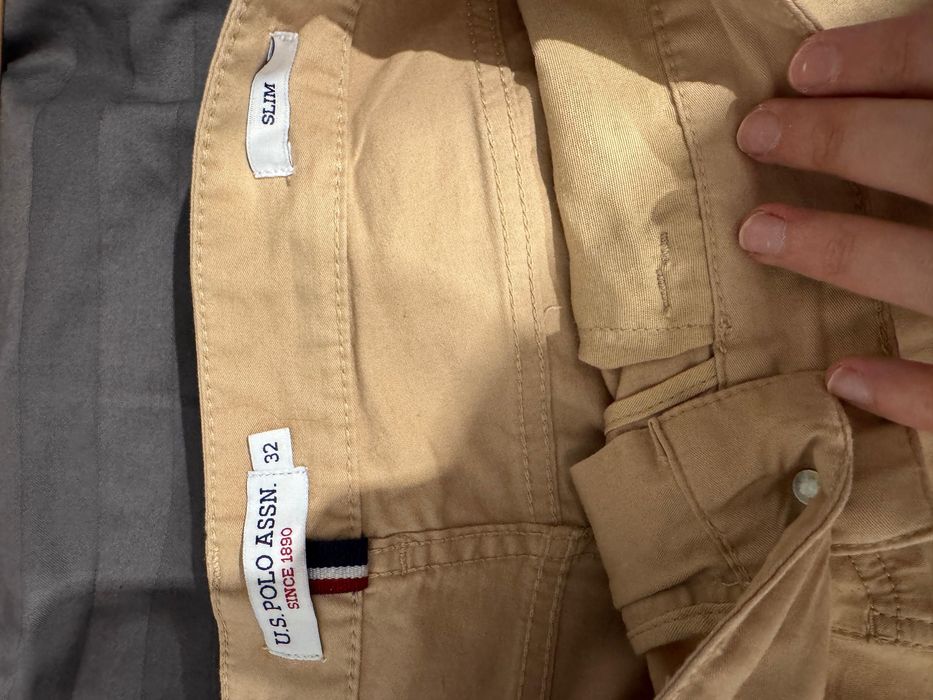 Pantaloni US Polo Slim Fit Mustar Marime 32