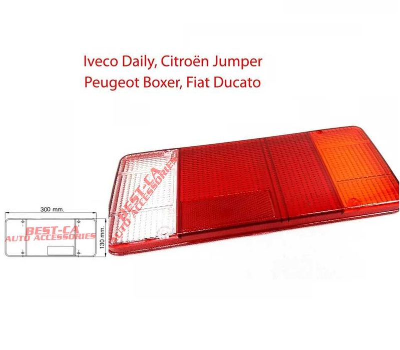 Sticla, ochelari stop spate dispersor lampa pentru Iveco Daily pickup