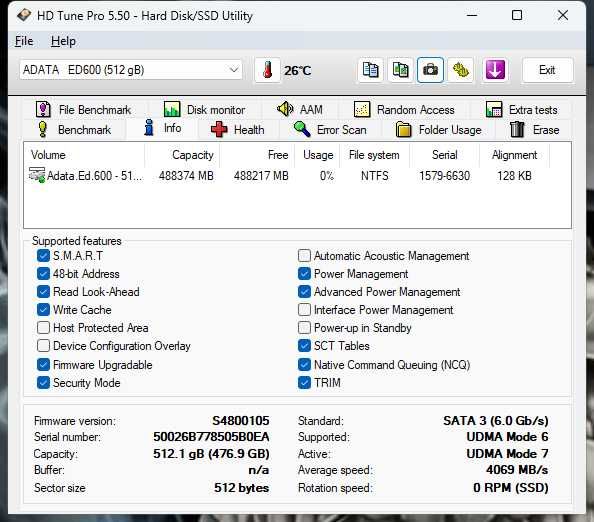 Ssd Kingston Black 512 Giga