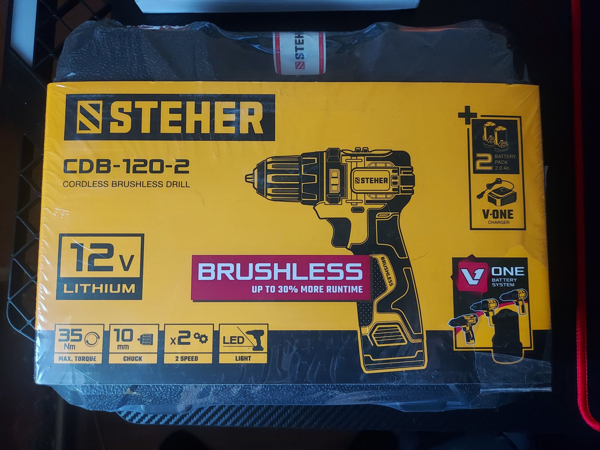 Дрель-шуруповерт Steher CDB-120-2