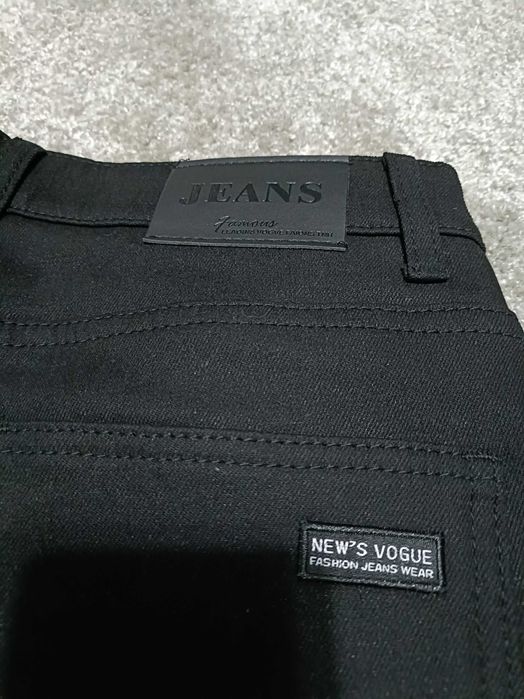 Jeans termo negri barbati