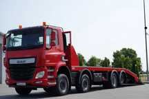 DAF CF 460 / 8x2/  AUTOCAMION / PLATFORMĂ / RAMPE HIDRAULICE / TROLIU / axă directă și liftabilă / EURO 6