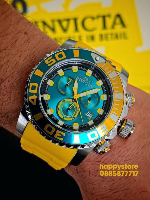 INVICTA Seahorse Yellow 52 mm, Инвикта нов ръчен часовник