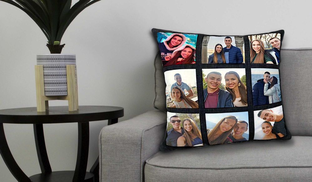 Възглавничка с  9 Ваши снимки - персонализирана декорация за дома