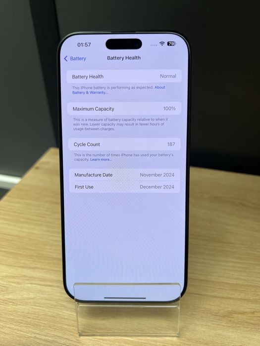 Apple iPhone 16 Pro Max 256GB Baterie 100%