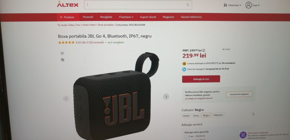 Boxă portabilă JBL GO 4