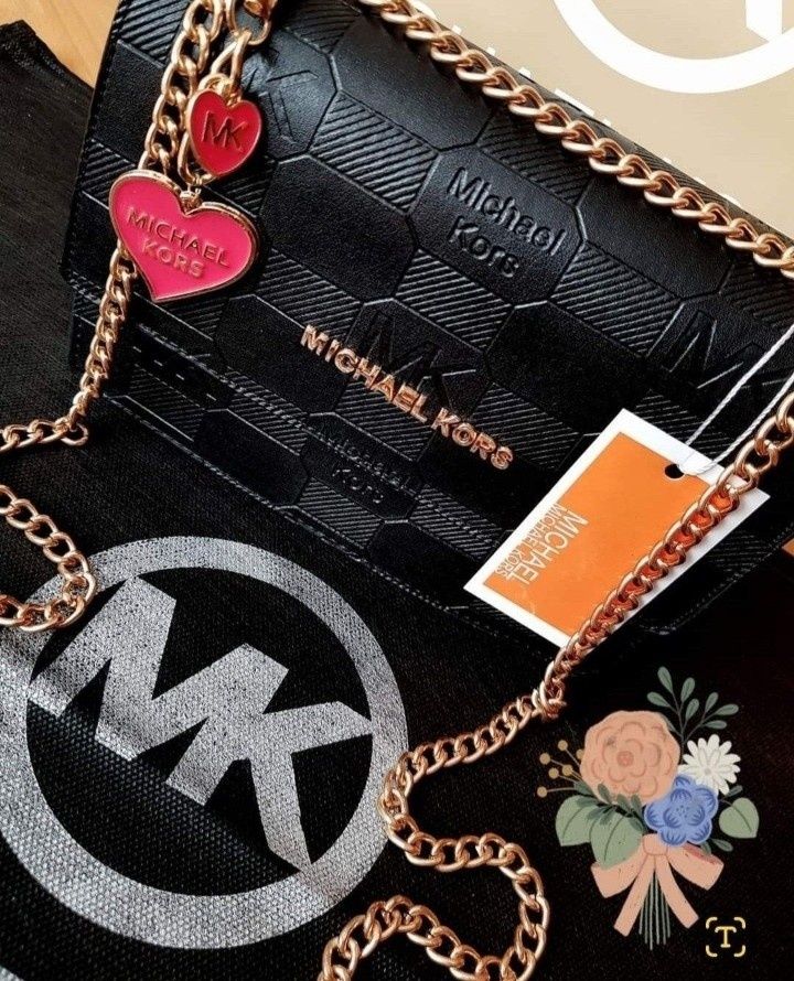 Geanta Michael Kors mini,accesorii metalice,saculet, etichetă