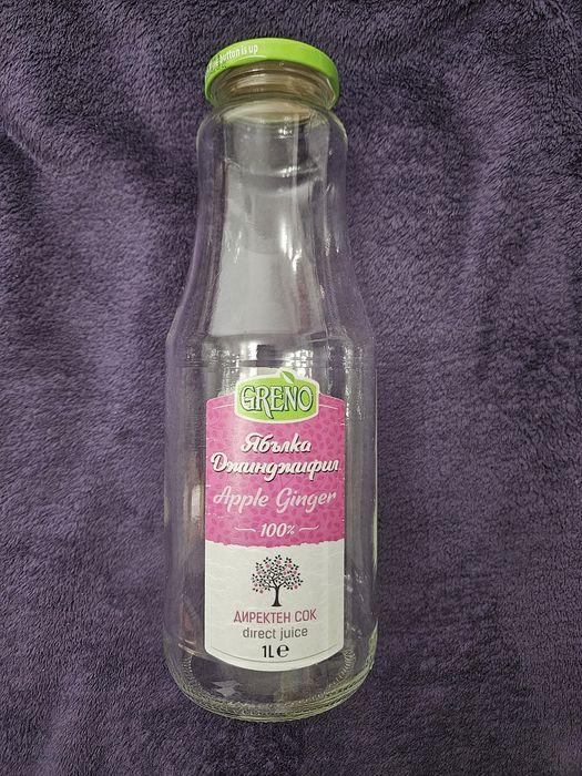 Еднолитрови стъклени бутилки с капачка