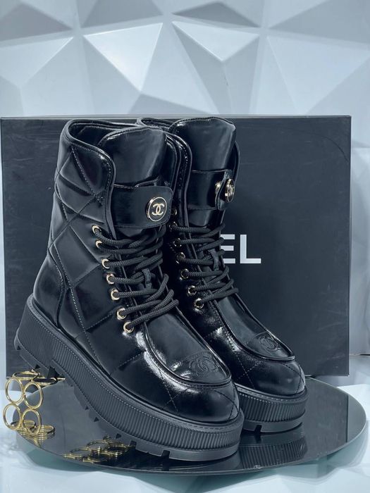 Боти естествена кожа Chanel  26,37,38,39,40