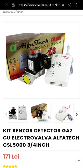 Kit senzor gaz + electrovalva