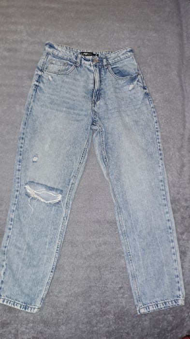 Дамски  сини дънки mom fit