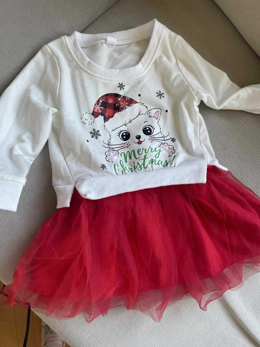 Коледна бебешка рокля