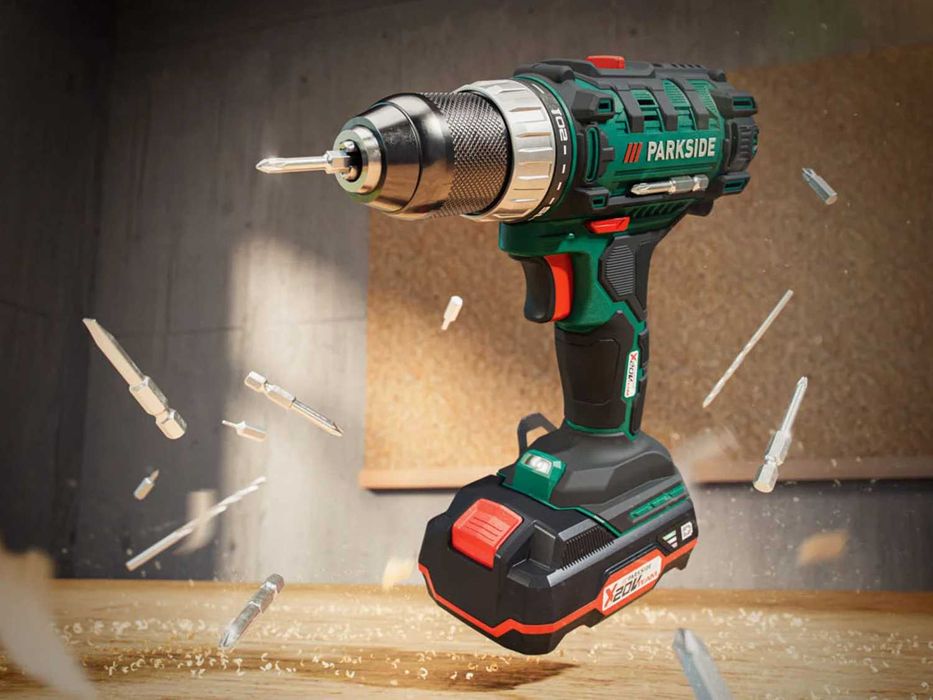 Нов Акумулаторен Винтоверт с Куфар СЕТ и 2 броя батери 20v 2Ah