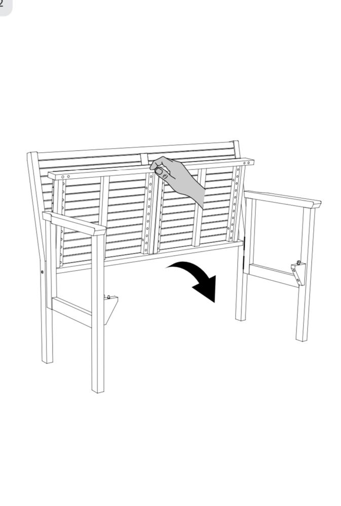 Banca pliabila lemn - Băncuța pt grădină / balcon / terasa