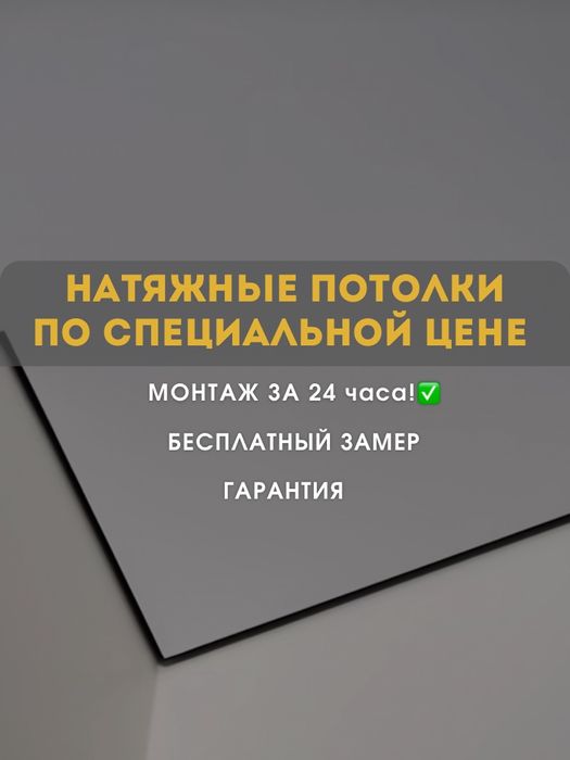 Натяжные потолки за 24 часа!
