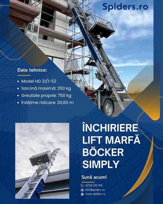 Inchiriez lift marfa 20m