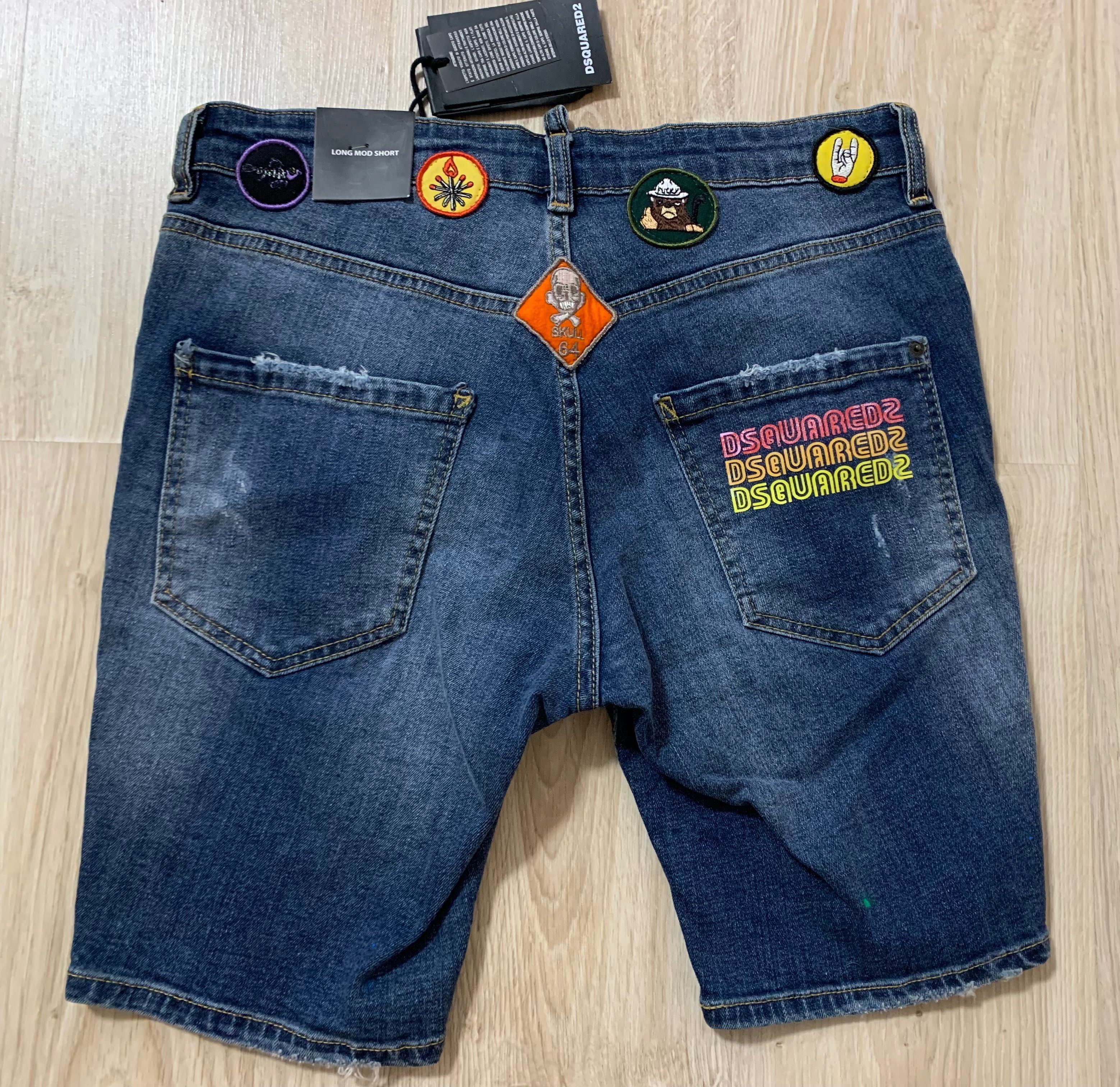 Нови с етикет мъжки къси дънки Dsquared D2