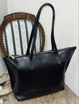 Geantă Furla, tote (shopper), piele naturală, neagră