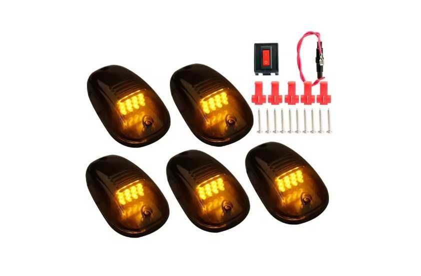 Set 5 lampi plafon LED culoare Galben 12V