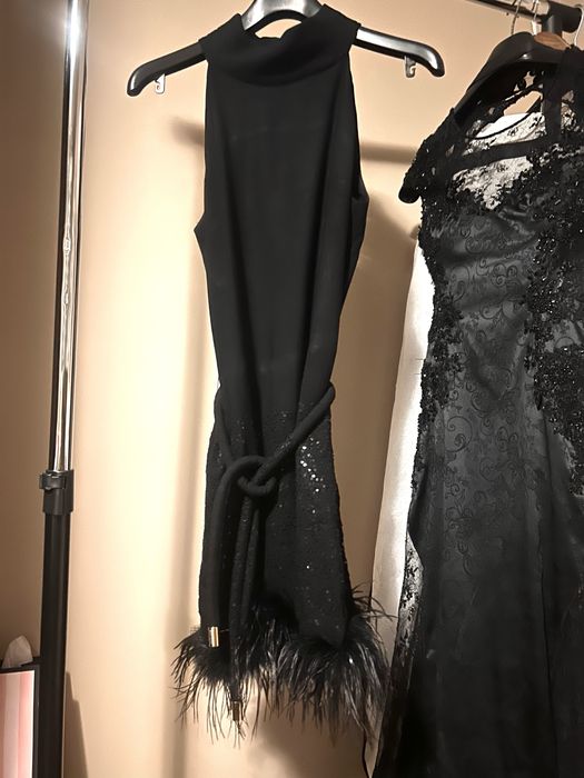 Официална рокля Roberto  Cavalli  с щраусови пера