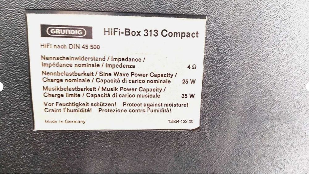 Тонколони Grundig HiFi Box 313 (ретро)