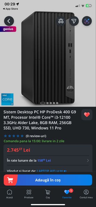 Pc hp i3 12100, gtx 1060 6gb Oferta Negociabil!!!