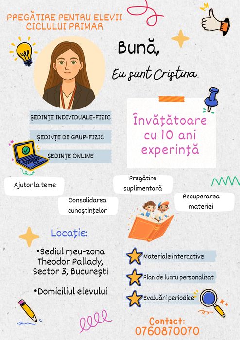 Pregătire/Meditații pentru elevii din învățământul primar