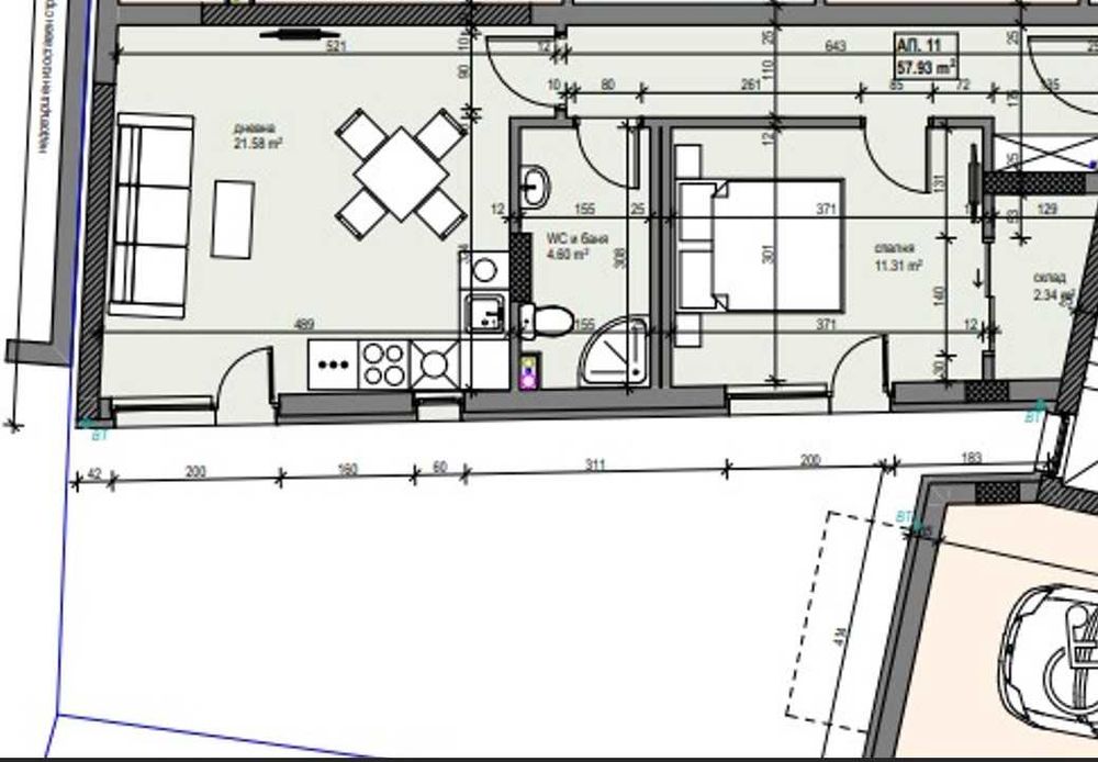 Продава се Двустаен апартамент в София, Банишора - 66 кв.м за 2311 €/кв.м - Снимка #3