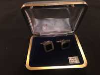Butoni argint onyx