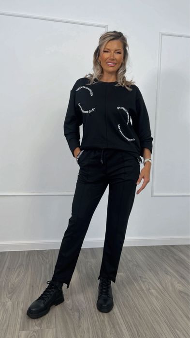 Trening bumbac din 2 piese bluza si pantaloni deosebit, confortabil