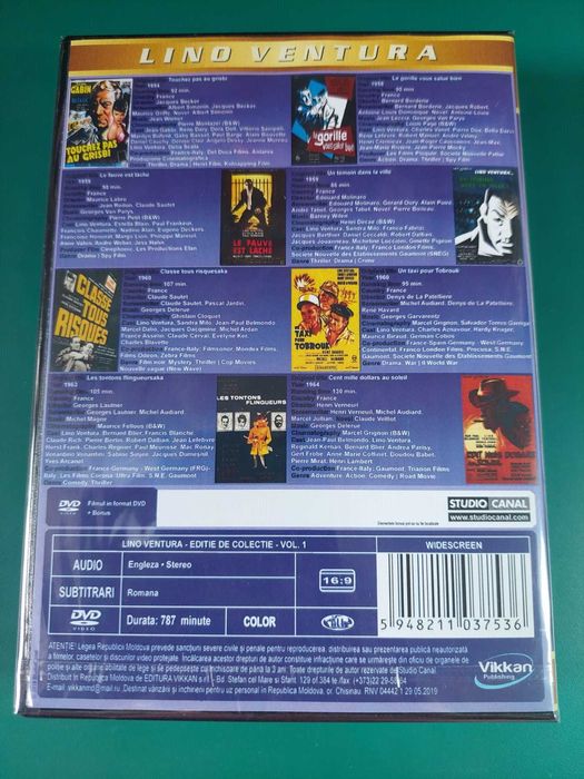 Lino Ventura Collection vol. 1 - 8 DVD - subtitrat in limba romana