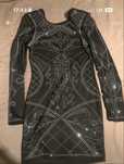 Rochie neagra cu strasuri marimea S