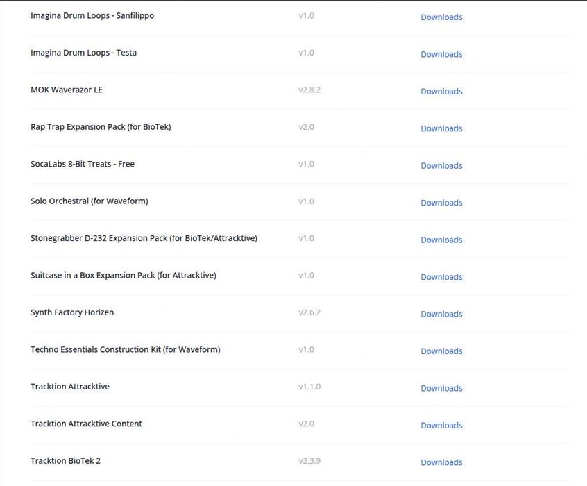 DAW Tracktion Waveform 13 Recommended Bundle + extra VST plugins