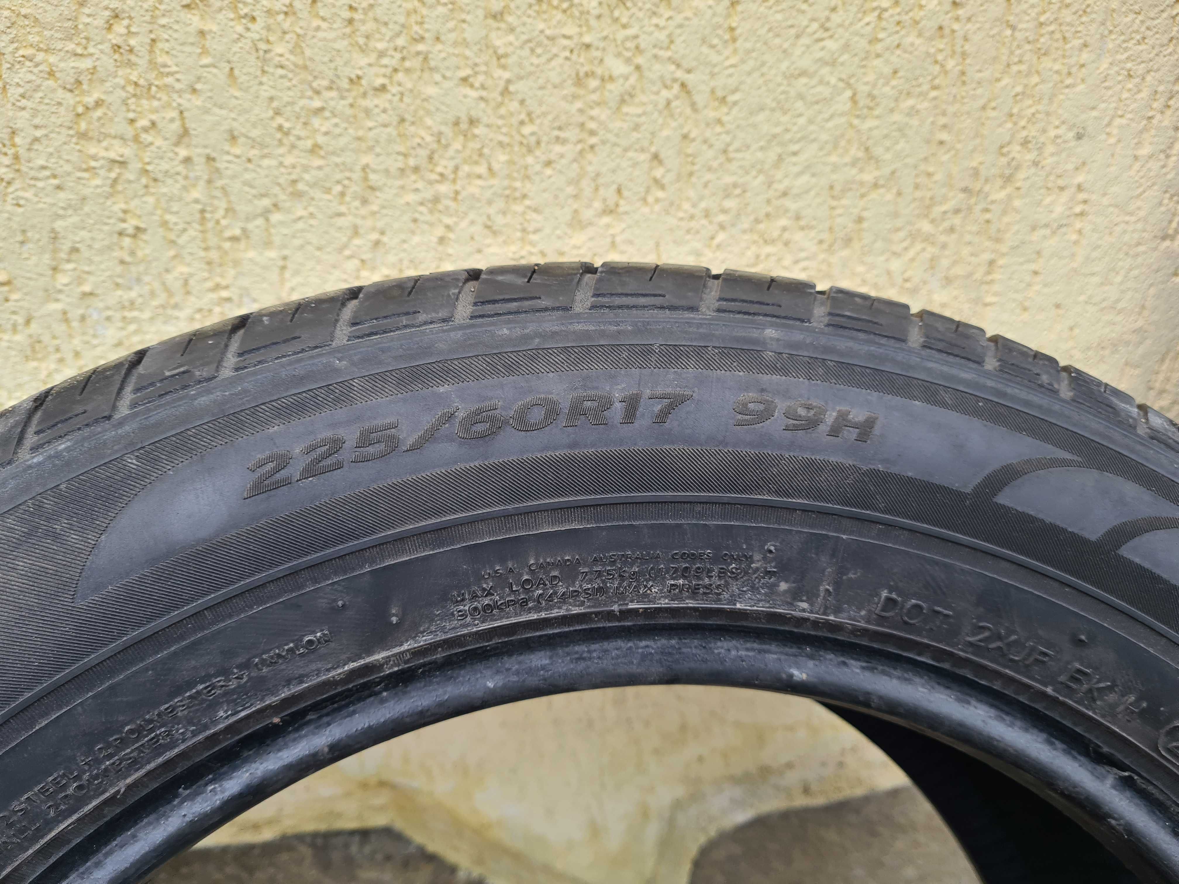 2 бр. летни гуми 225/60/17 Hankook 5,5 mm DOT 2312