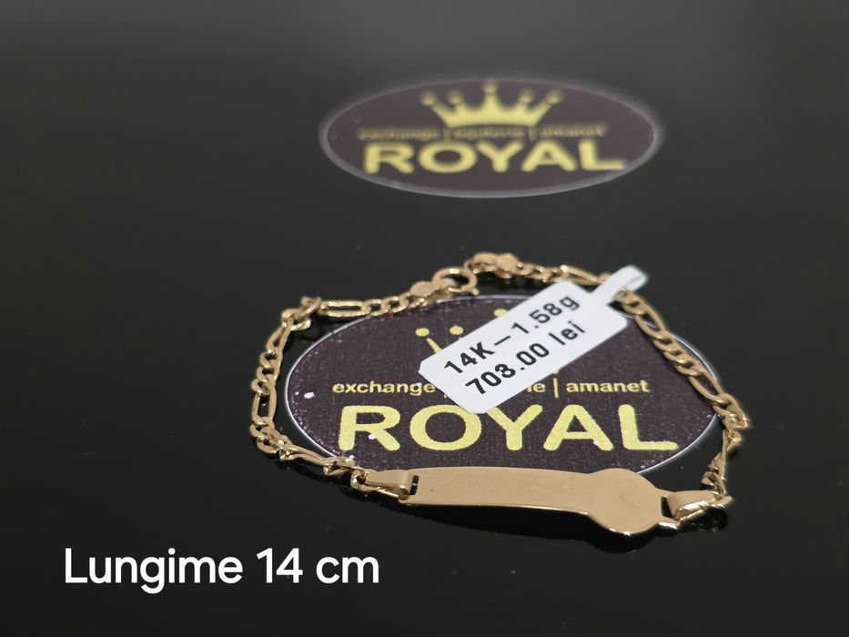 Bijuteria Royal: Brățară aur 14k/1.58 gr