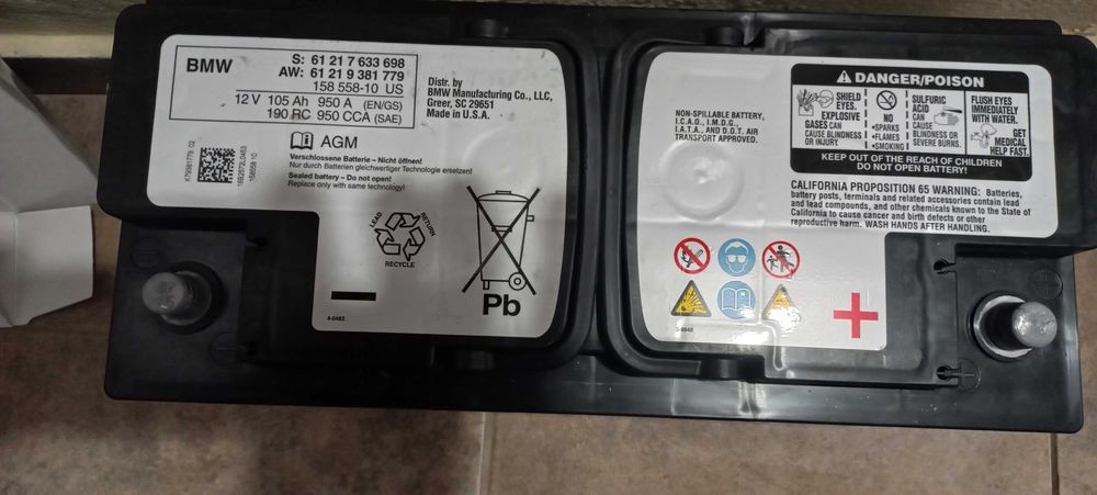 продавам употребявам АГМ акумулатор за БМВ