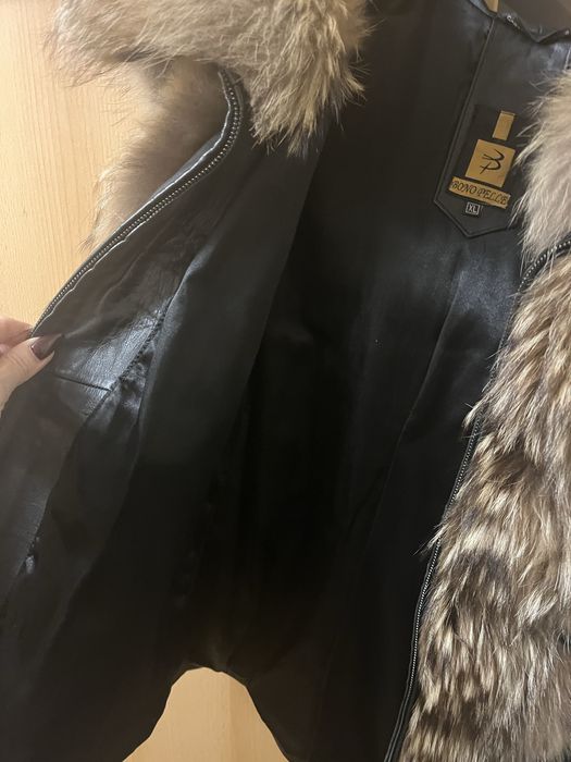Топъл втален кожух с енот