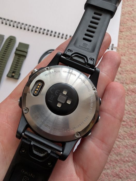 Ceas Garmin Fenix 5 Plus GPS, cu cutie, cablu, 3 curele (folosit)