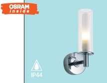 Осветително тяло за баня Niagara, G9,  IP44, стъкло, хром