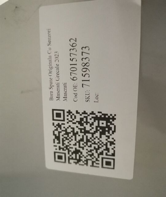 Bara Spate Originala Cu Senzori Maserati Grecale 2023 Maserati 6701573