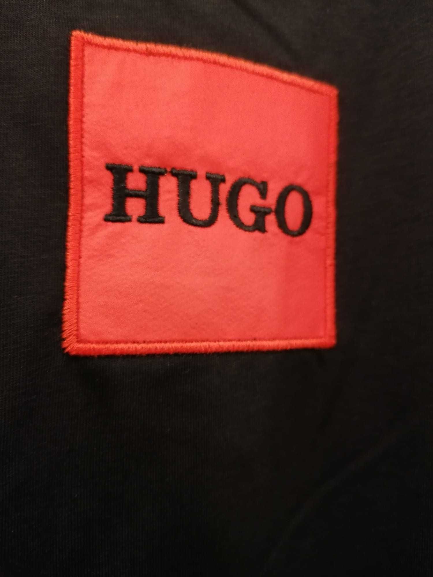 Tricou Hugo Boss, Imprimeu Cusut, Calitate Premium, Alb sau Negru