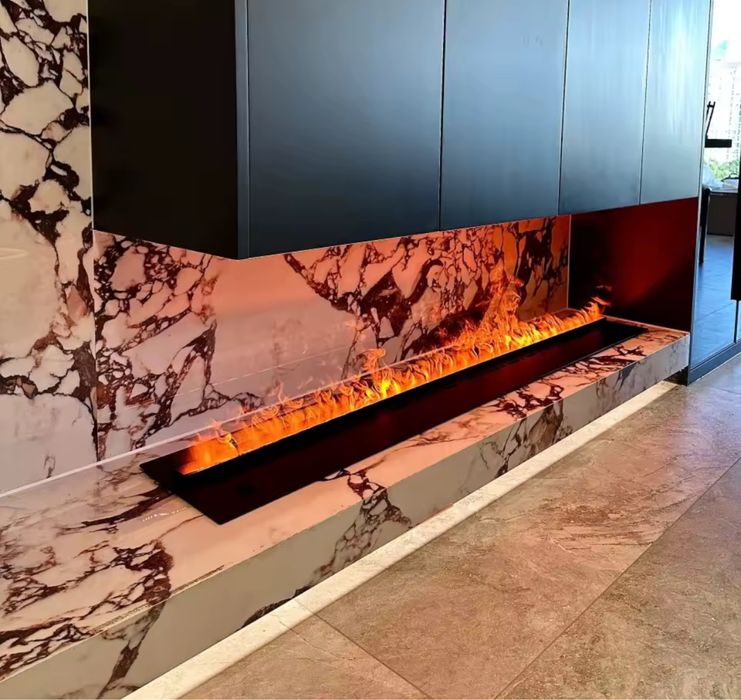 Декоративна камина с водна пара 100см