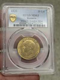 20 lei 1930 Regele Mihai I, PCGS MS63