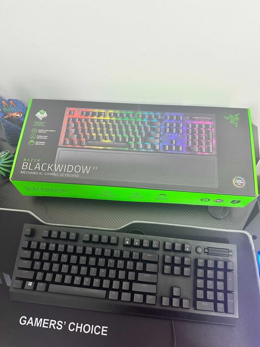 Клавиатура Razer - BlackWidow V3 Tenkeyless, Green, RGB, черна